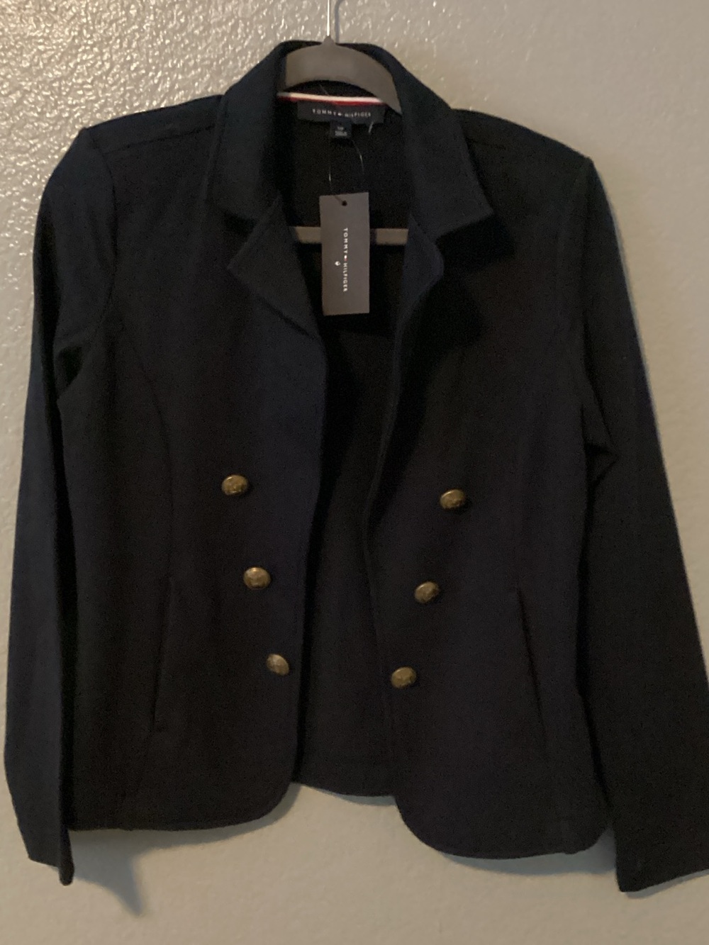 Tommy Hilfiger Women's Navy Double-Breasted Blazer. NWT